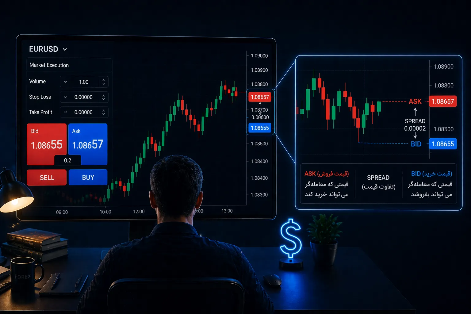 تفاوت قیمت خرید و فروش در فارکس