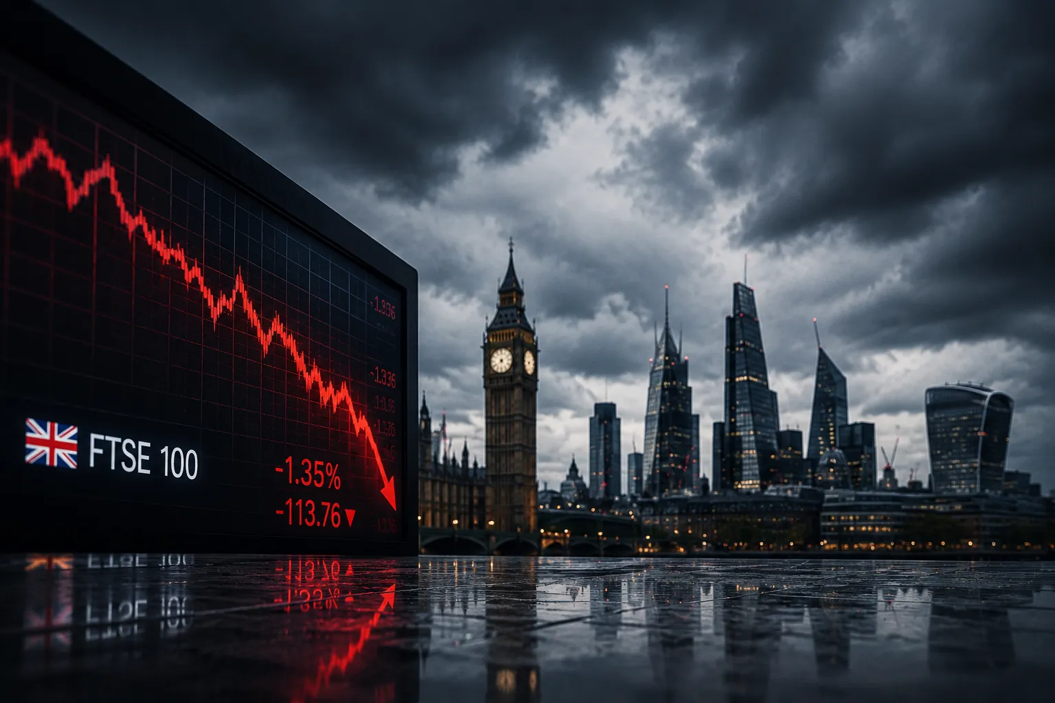 افت شاخص FTSE 100 با تنش‌های هرمز